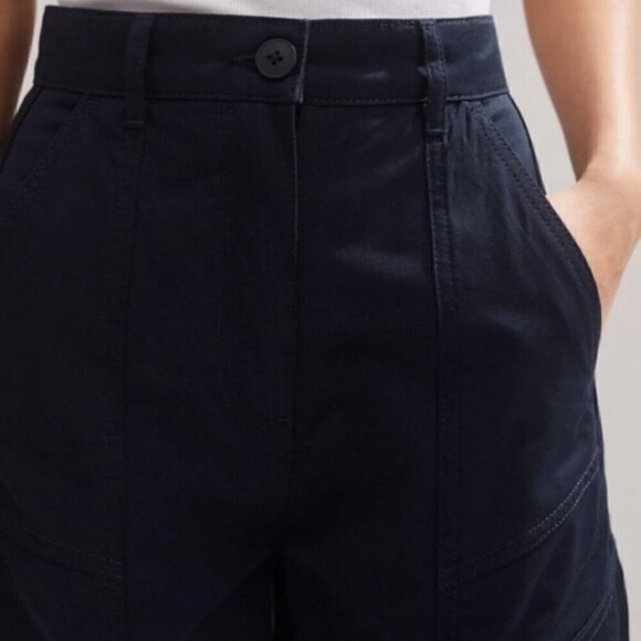 ME+EM - Cotton Engineered Leg Pant - Color Navy - Size US 8 - Picture 3 of 6